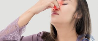 Girl with a sore nose