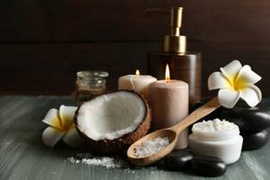 Использование кокосовое масла при уходе за кожей