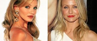 щеки Кэмерон Диас